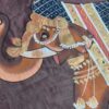 20210511_194222 Pintura Rajasthani em seda design de elefante indiano cor marrom