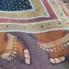 20210511_194226 Pintura Rajasthani em seda design de elefante indiano cor marrom