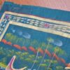 Pintura Rajasthani em seda design de grupo de viajantes com elefantes e camelos