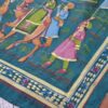 Pintura Rajasthani em seda design de grupo de viajantes com elefantes e camelos