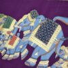 20210511_201745 Pintura Rajasthani em seda design de grupo de elefantes roxo