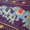 20210511_201811 Pintura Rajasthani em seda design de grupo de elefantes roxo
