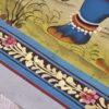 Pintura Rajasthani em seda design de elefante e camelo com viajantes