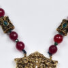 Conjunto de bijuteria indiana clássica de Ganesha com pedrarias