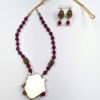 Conjunto de bijuteria indiana clássica de Ganesha com pedrarias