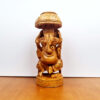 Ganesha de madeira artesanal feito na Índia 14cm