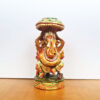 20210930_210424 Ganesha de madeira pintado à mão feito na Índia 13cm
