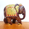 elefante indiano grande de madeira pintado à mão 22cm