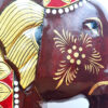 Elefante indiano de madeira com pintura à mão 22 cm