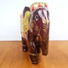 Elefante indiano de madeira com pintura à mão 22 cm