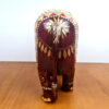 Elefante indiano de madeira com pintura à mão 22 cm