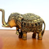 Elefante indiano esculpido em metal 14cm
