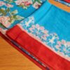 20211019_154813 Cortina de sari indiana estampa floral azul e vermelho
