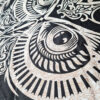 Panô indiano de algodão estampa de Coruja e mandalas 2,30m