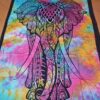 Colcha indiana com elefante hindu grande super color 2,10m