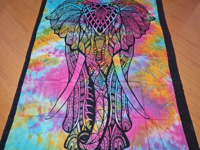 Colcha indiana com elefante hindu grande super color 2,10m