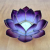 Castiçal de vela Flor de Lótus de madrepérolas roxo