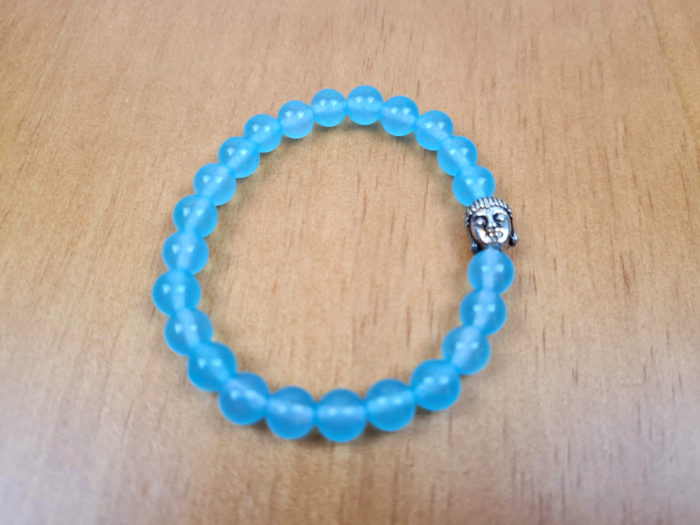 pulseira cristal jade azul com Buda
