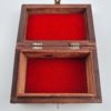 Caixa indiana de madeira com florais em bronze VII 15cm
