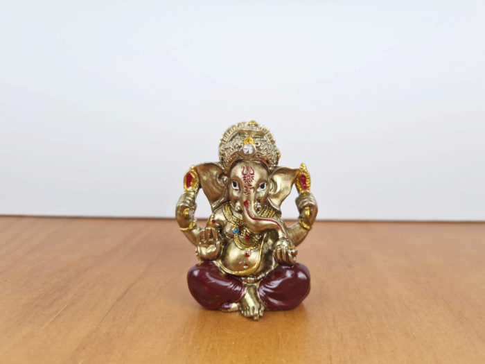 20211209_100535 Ganesha de resina miniatura dourado 5cm