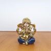Ganesha de resina miniatura dourado 5cm