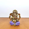 Ganesha de resina miniatura dourado 5cm