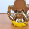 Estátua mini do Deus Ganesha dourado e amarelo 5cm