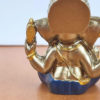 Estátua mini do Deus Ganesha dourado e azul 5cm