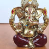 20211209_100735 Estátua mini do Deus Ganesha dourado e vinho 5cm
