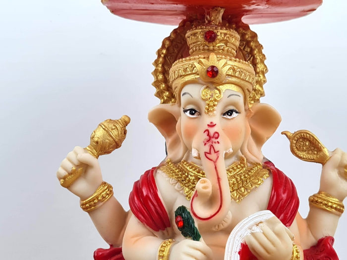 Estátua de Deus Ganesha colorida 18cm