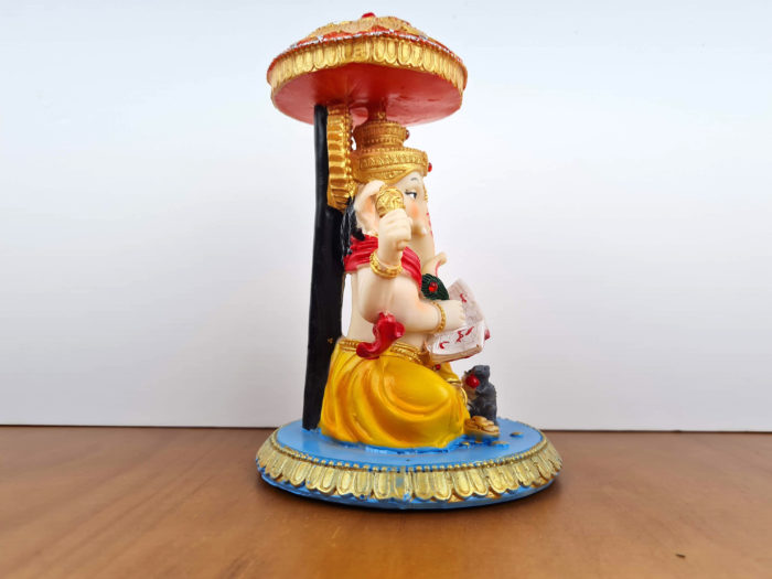 Estátua de Deus Ganesha colorida 18cm