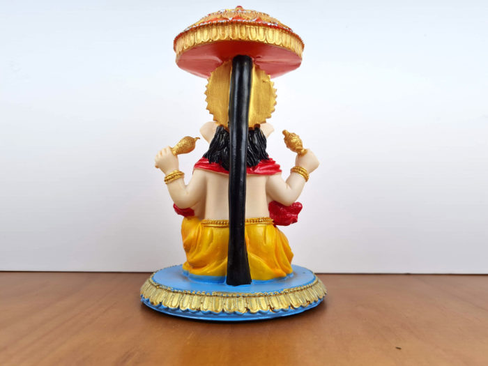 Estátua de Deus Ganesha colorida 18cm