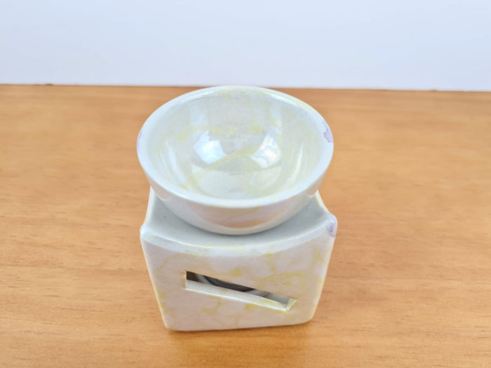 Rechaud Difusor a base de vela quadrado amarelo mesclado