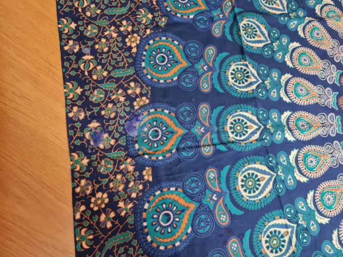 20220131_154551 Colcha indiana ou painel decorativo Mandala azul e verde