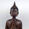 Estátua de Buda tailandês resina pintura amadeirada 24cm