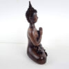 Estátua de Buda tailandês resina pintura amadeirada 24cm