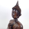 Estátua de Buda tailandês resina pintura amadeirada 24cm