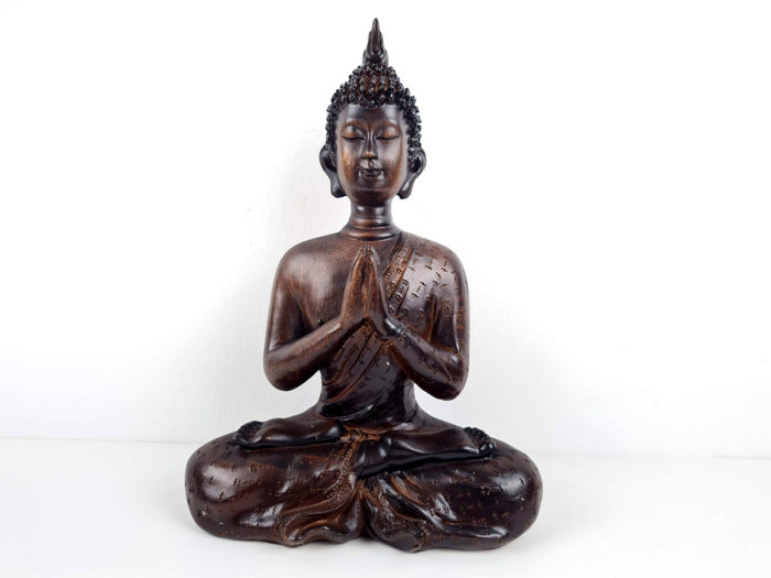 Buda Tailandes 24cm, resina de alta qualidade