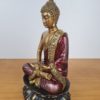 20220503_142433 Estátua de Buda tailandês pintura especial vinho e dourado 24cm