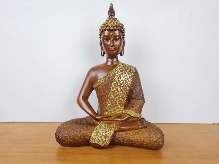 Buda estátua 27cm resina pintura especial