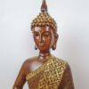Estátua de Buda tailandês resina pintura especial com dourado 27cm