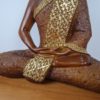 Estátua de Buda tailandês resina pintura especial com dourado 27cm