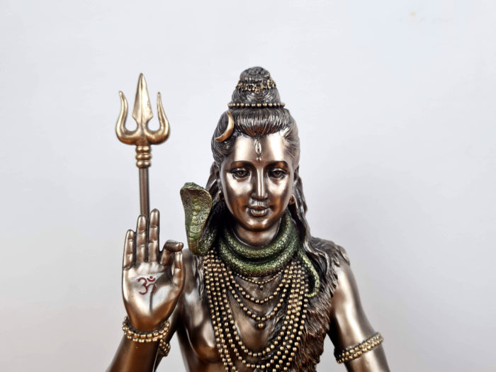 Estátua de Deus Shiva sentado em lótus 25cm by Veronese Design