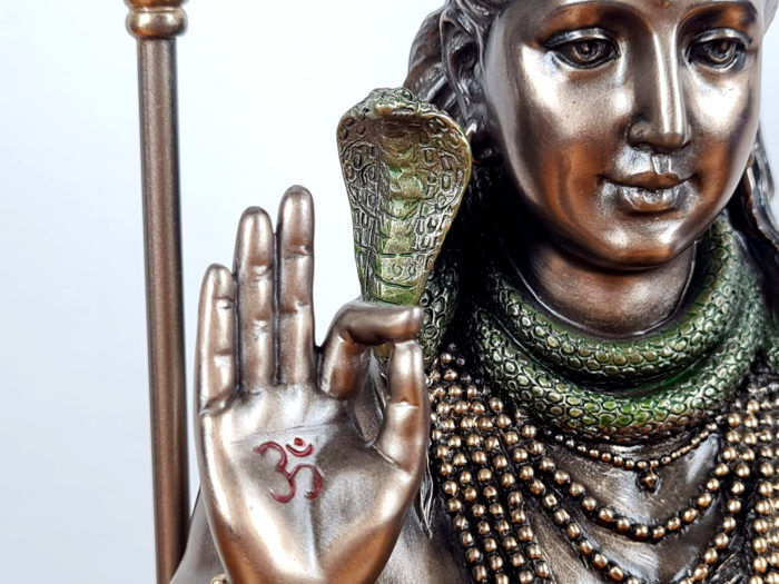 Estátua de Deus Shiva sentado em lótus 25cm by Veronese Design