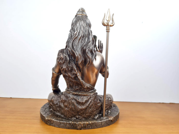 Estátua de Deus Shiva sentado em lótus 25cm by Veronese Design