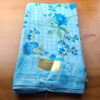 Saree indiano de viscose, floral azul