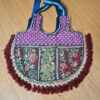 Bolsa indiana Banjara dupla face toda bordada rosa e vinho