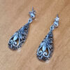 Brinco Boho de prata 925 design gota flower