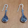 Brinco Boho de prata 925 design gota de arabescos
