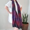 Pashimina indiana de cashmere 4 cores com estampa floral